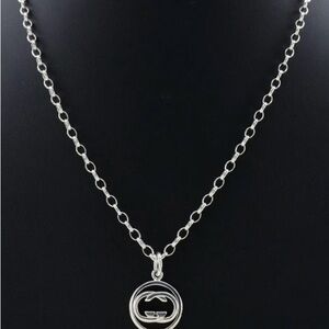 Gucci 925 Sterling Doppia G interlocking Logo Necklace